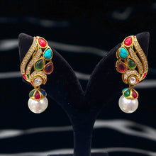 Peacock Carnival Pearl Earrings