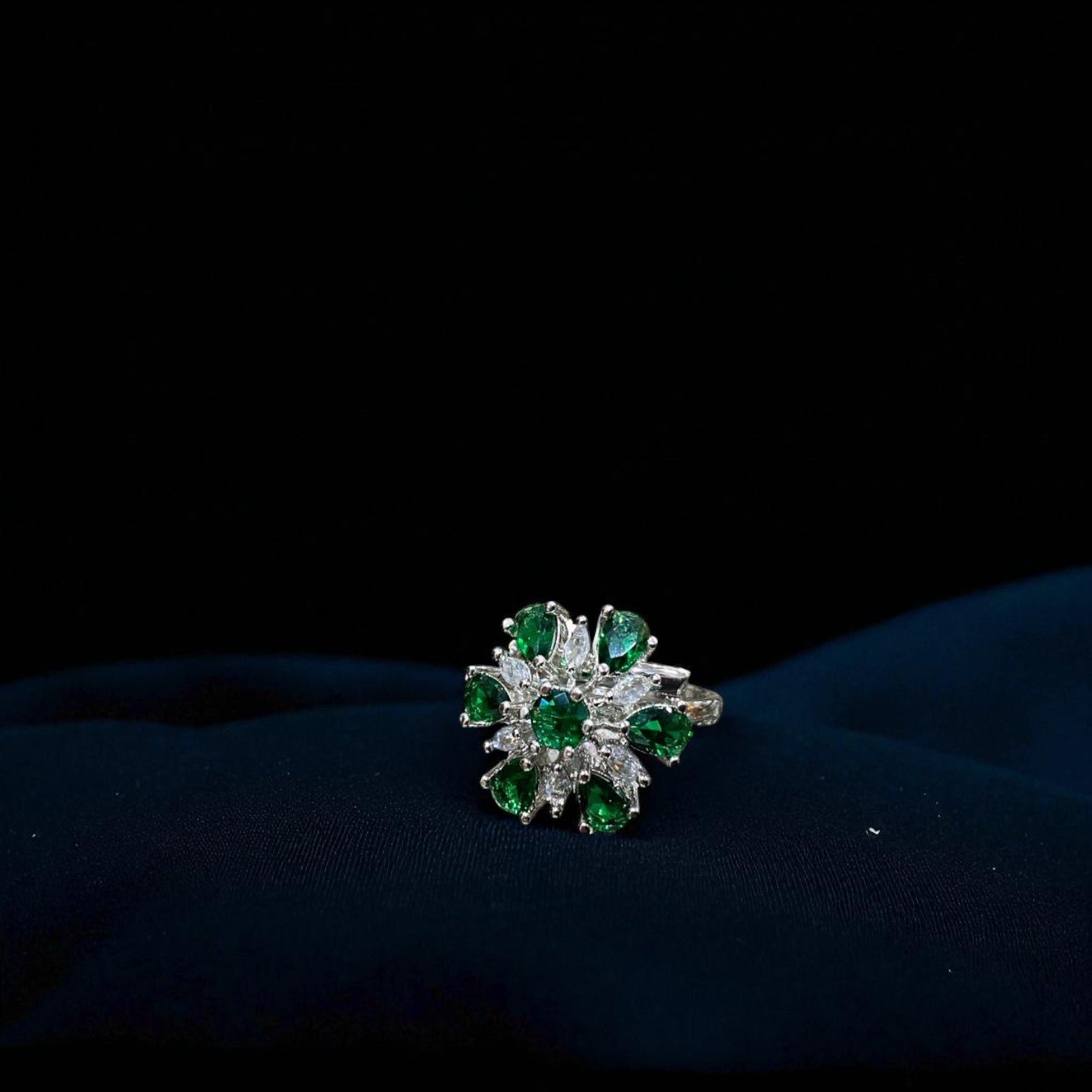 Green Petal Ring
