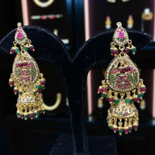 Royal Jadau Jhumka Chandbali Earrings