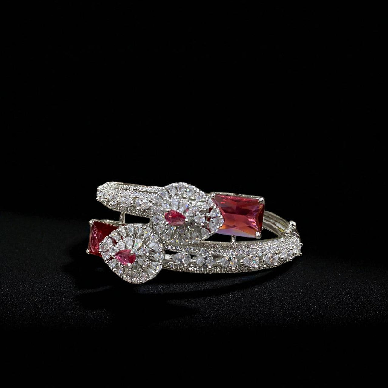 Ruby Radiance American Diamond Bangles
