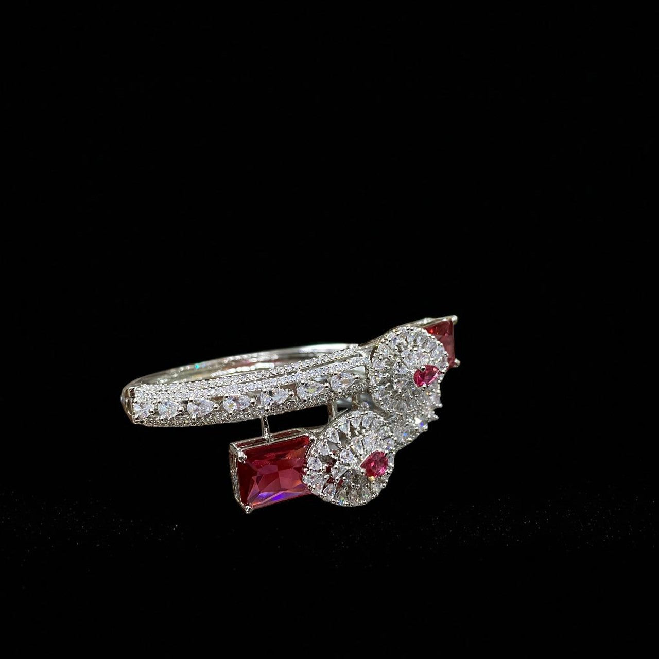 Ruby Radiance American Diamond Bangles