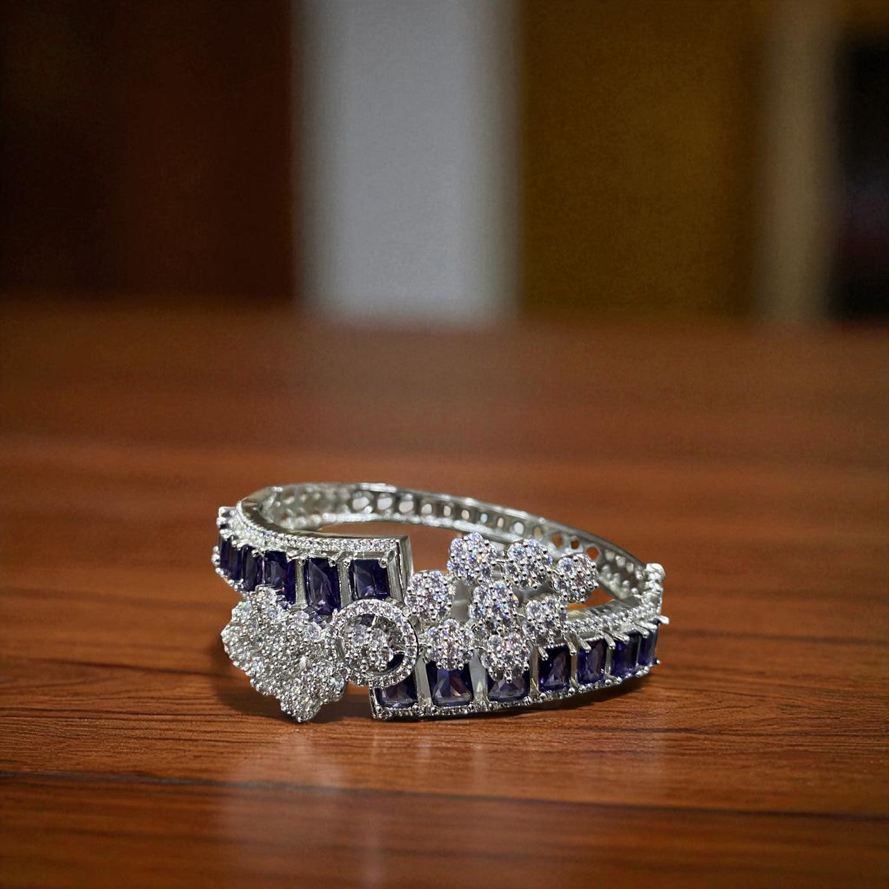 Amethyst Sparkle Designer Bangle