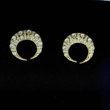 Royal Kundan Crescent Hoop Earrings
