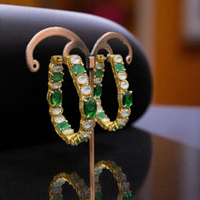 Emerald Royale Hoop Earrings