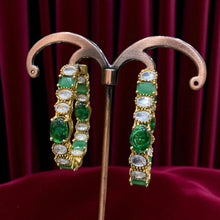 Emerald Royale Hoop Earrings