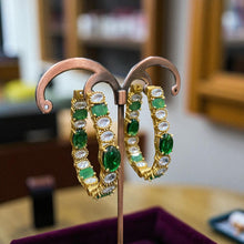Emerald Royale Hoop Earrings