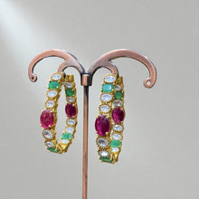 Multicolor Royale Hoop Earrings