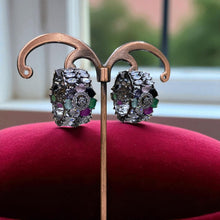 Mystic Gemstone Hoop Earrings