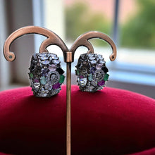 Mystic Gemstone Hoop Earrings