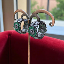 Mystic Gemstone Hoop Earrings