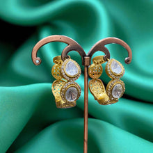 Regal Teardrop Kundan Hoop Earrings