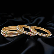 Royal Elegance Stone-Studded Bangles