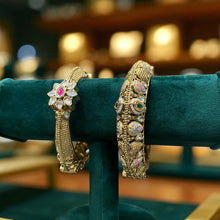 Enchanted Blossom Kundan Bangles