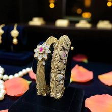 Enchanted Blossom Kundan Bangles
