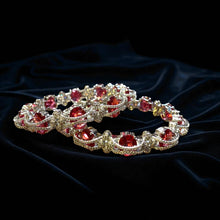 Ruby Sparkle Bangle Set