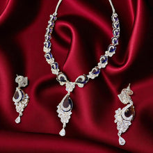 Royal Blue Teardrop Necklace Set