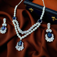 Pearl Sapphire Elegance Necklace Set