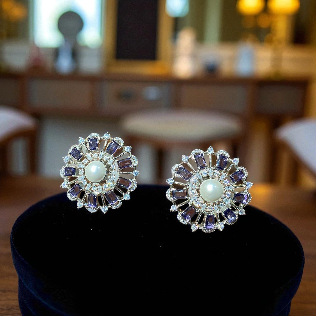 Royal Amethyst Pearl Jewelry Set