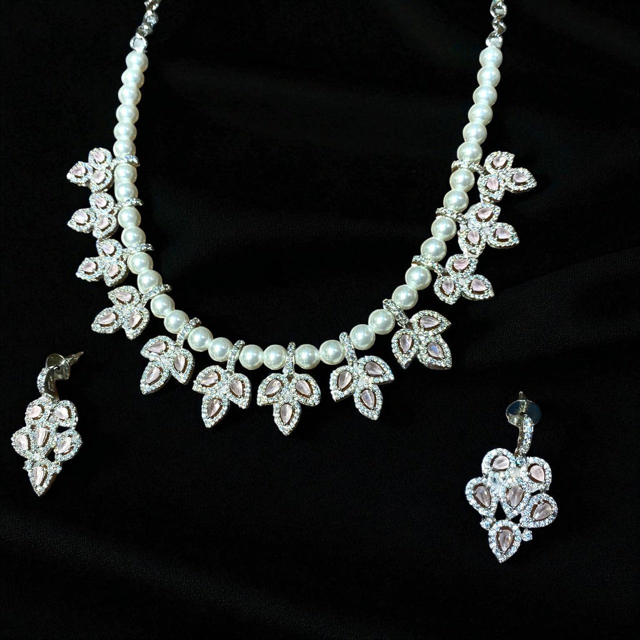 Blush Pearl Blossom Jewelry Set