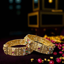 Regal Kundan Meenakari Golden Kadas