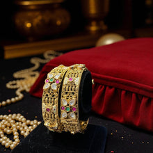 Regal Kundan Meenakari Golden Kadas