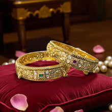 Heritage Kundan Meenakari Golden Kadas