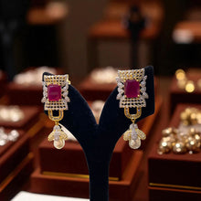 Royal Ruby Pearl Drop Necklace Set