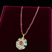 Navratna Ruby Beaded Necklace Set