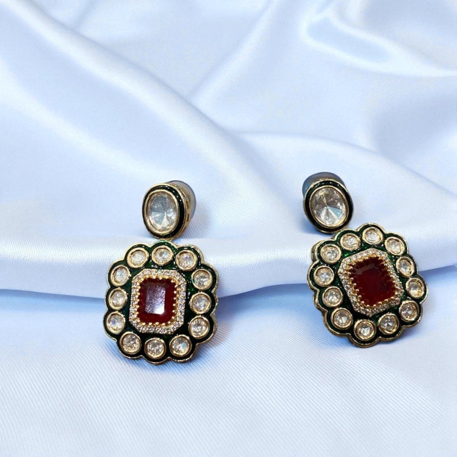 Royal Ruby Kundan Necklace Set