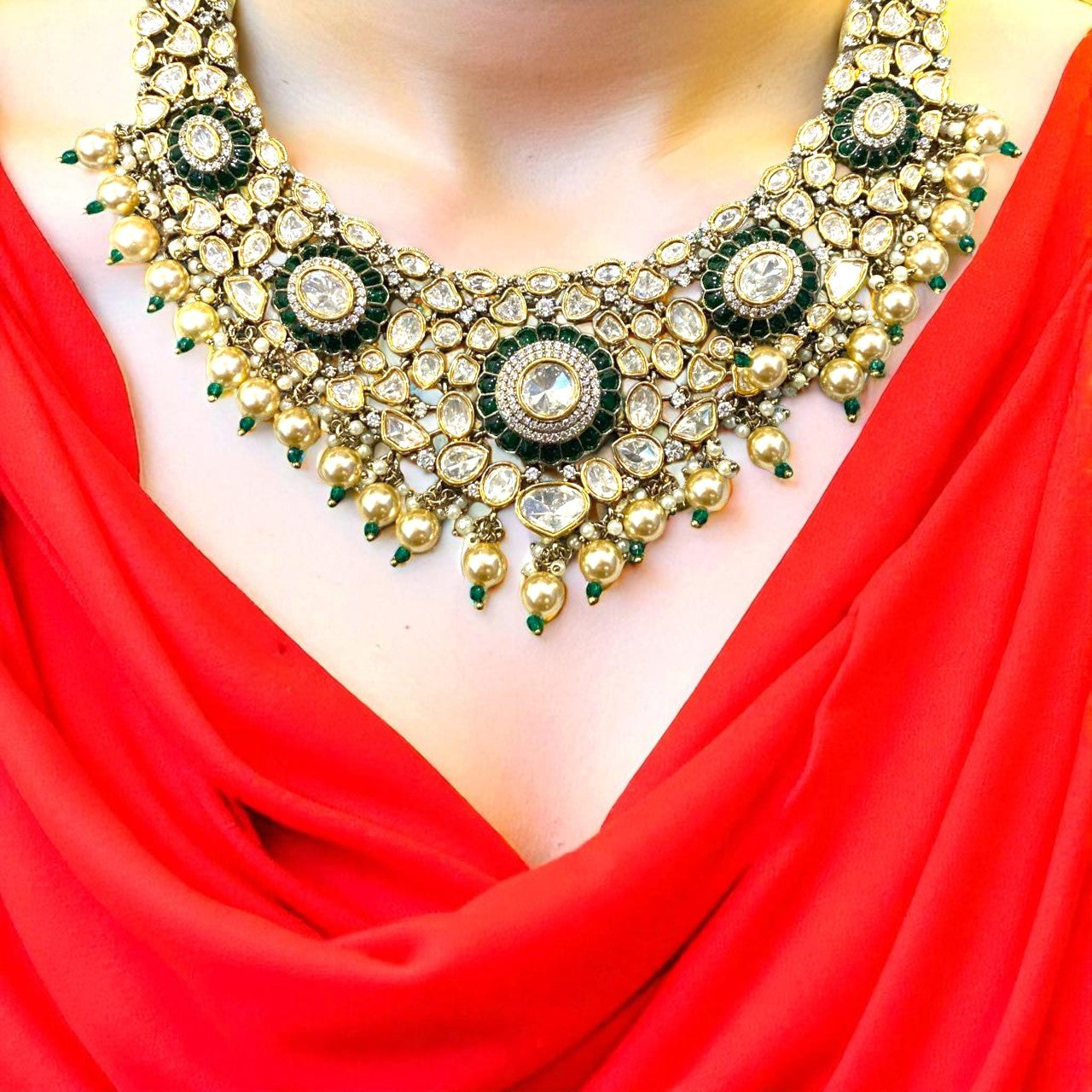 Emerald Radiance Kundan Bridal Set