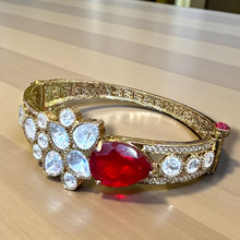 Crimson Majesty Kundan Bracelet