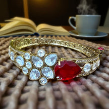 Crimson Majesty Kundan Bracelet