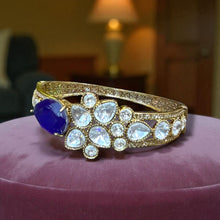 Sapphire Majesty Kundan Bracelet