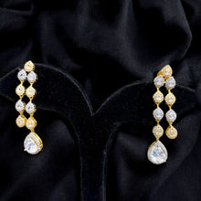 Elegant Double-Layer American Diamond Necklace Set