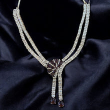 Royal Amethyst American Diamond Necklace Set