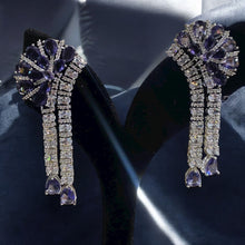 Royal Amethyst American Diamond Necklace Set