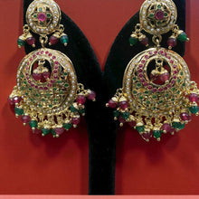 Regal Jadau and Pearl Temple Necklace Set