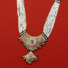 Regal Jadau and Pearl Temple Necklace Set