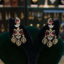 Royal Leaf American Diamond Necklace Set