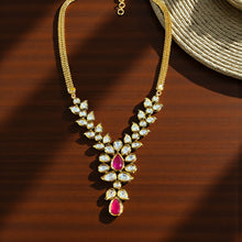 Ruby Elegance Taara Kundan Necklace Set