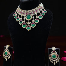 Royal Emerald and Ruby Kundan Choker Set