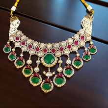 Royal Emerald and Ruby Kundan Choker Set