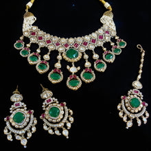 Royal Emerald and Ruby Kundan Choker Set