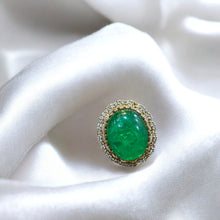 Emerald Aura Halo Ring