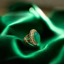 Emerald Aura Halo Ring