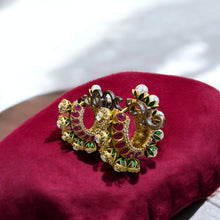 Heritage Enamel & Pearl Chandbali Earrings