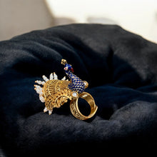 Majestic Peacock Filigree Ring
