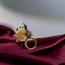 Majestic Peacock Filigree Ring