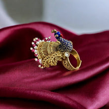 Majestic Peacock Filigree Ring