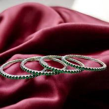 Emerald Sparkle Bangles Set